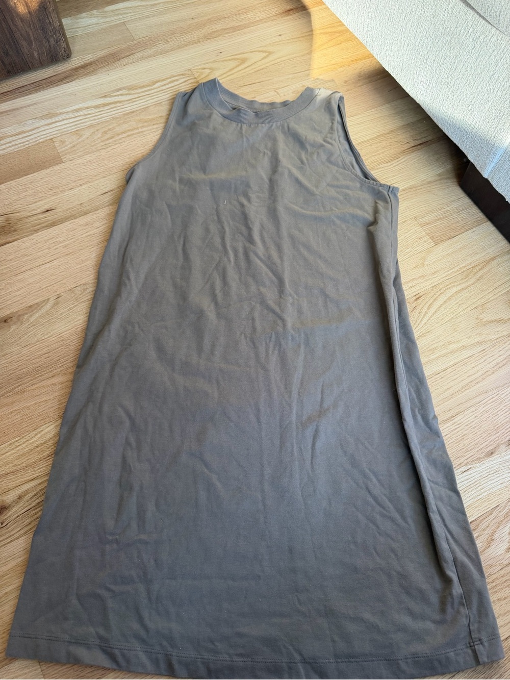 a new day Sleeveless Crewneck Tank Dress - Taupe Brown